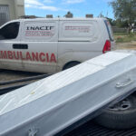 Foto del ataud donde depositaron el cuerpo de la mujer asesinada en la comunidad de Jánico.